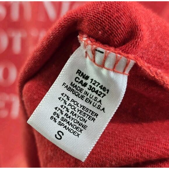 Wildfox Christmas Sweatshirt Womens Small Red Holiday Crewneck Mistletoe Morning - Picture 9 of 11